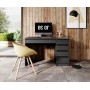 Стіл туалетний письмовий Perfect Home Ада / Ada 5S/120 з 5 шухлядами Антрацит (PFH-091308)