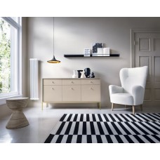 Комод Perfect Home Моно / Mono 3-дверний з 3 шухлядами і золотими ніжками MKSZ154 Беж пісочний (PFH-091207)