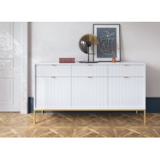 Комод Perfect Home Нова / Nova 3-дверний з 3 шухлядами і золотими ніжками KSZ154 Білий (PFH-091241)