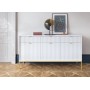 Комод Perfect Home Новая/Nova 3-дверный с 3 ящиками и золотыми ножками KSZ154 Белый (PFH-091241)