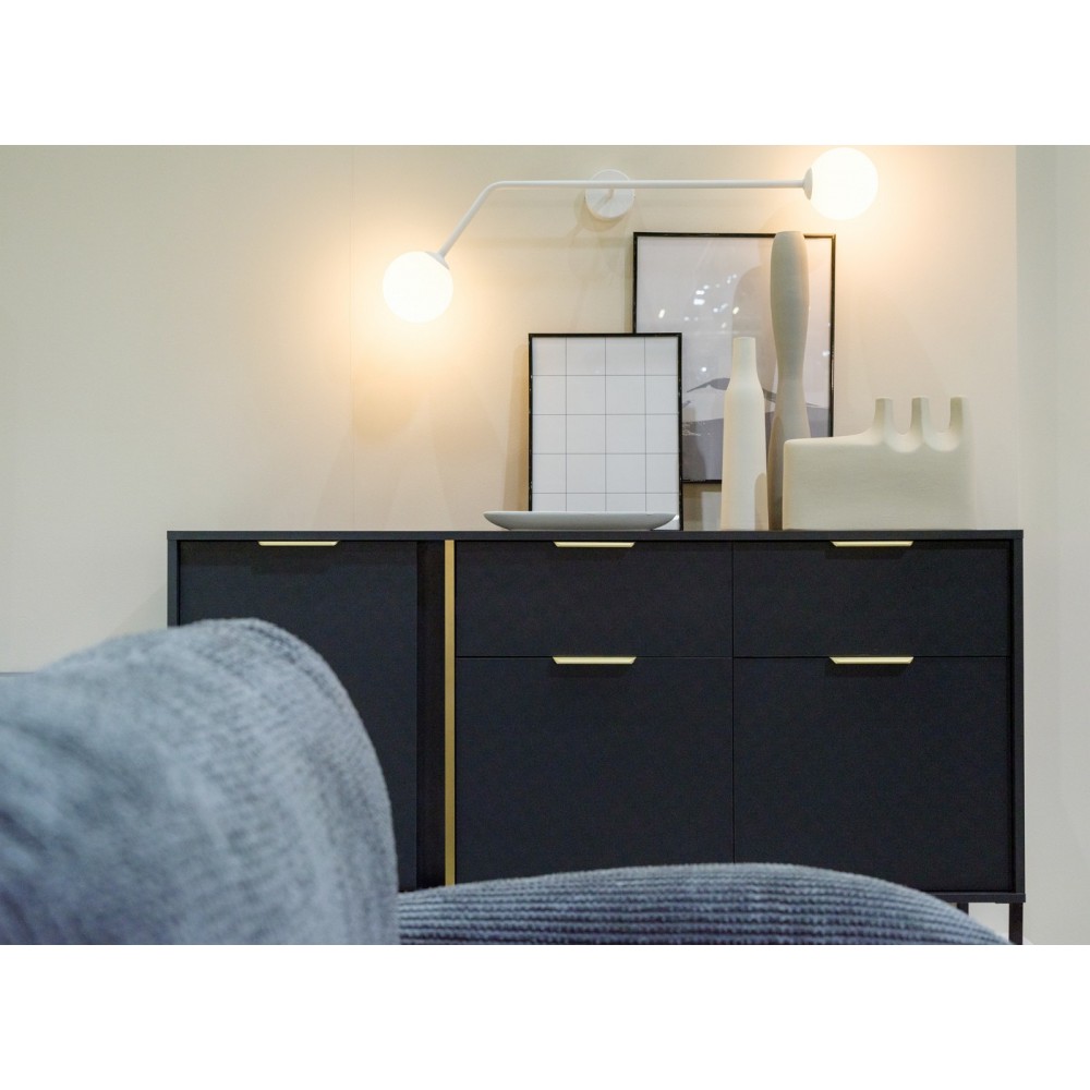 Комод Perfect Home Ларс/Lars 3-дверный с 2 ящиками 3D2S/153 Антрацит (PFH-091021)