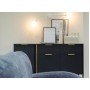 Комод Perfect Home Ларс/Lars 3-дверный с 2 ящиками 3D2S/153 Антрацит (PFH-091021)
