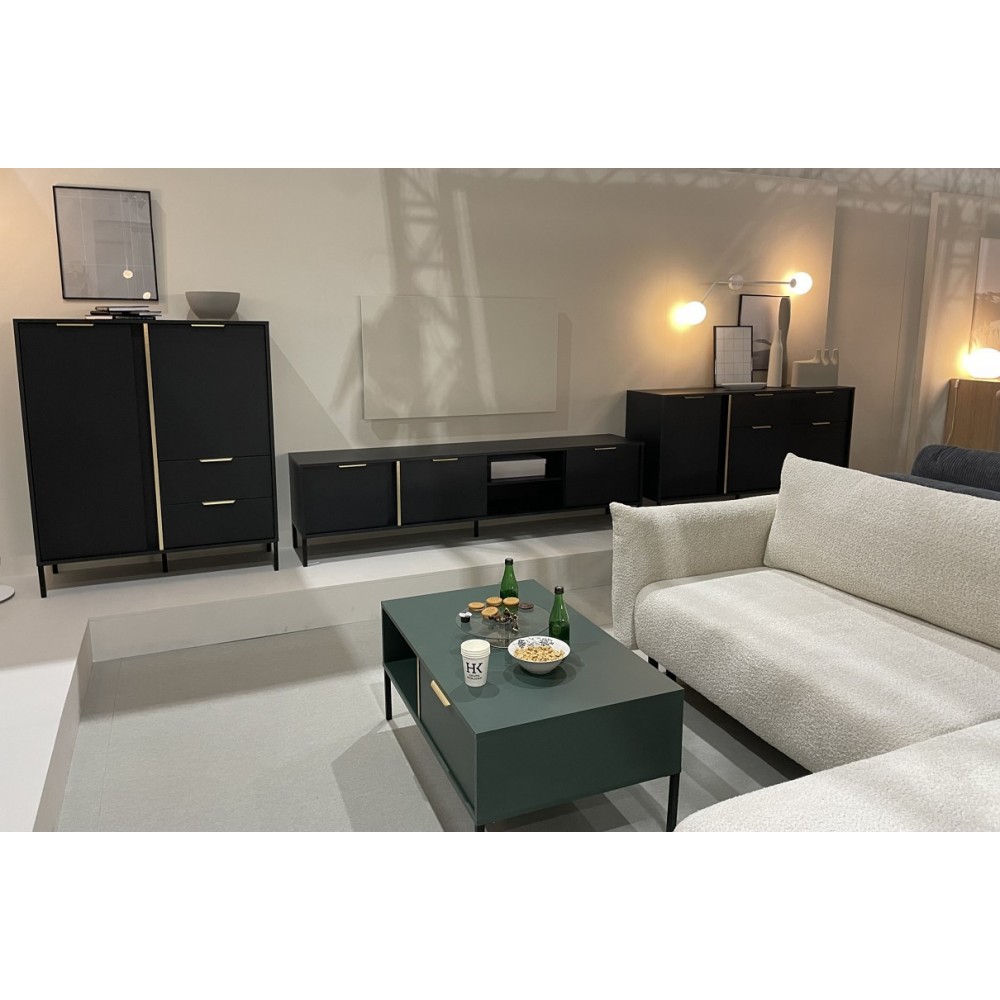 Комод Perfect Home Ларс/Lars 3-дверный с 2 ящиками 3D2S/153 Антрацит (PFH-091021)
