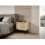 Тумба прикроватная Perfect Home Джапанди / Japandi S54 1-дверная Дуб линеа (PFH-091461)