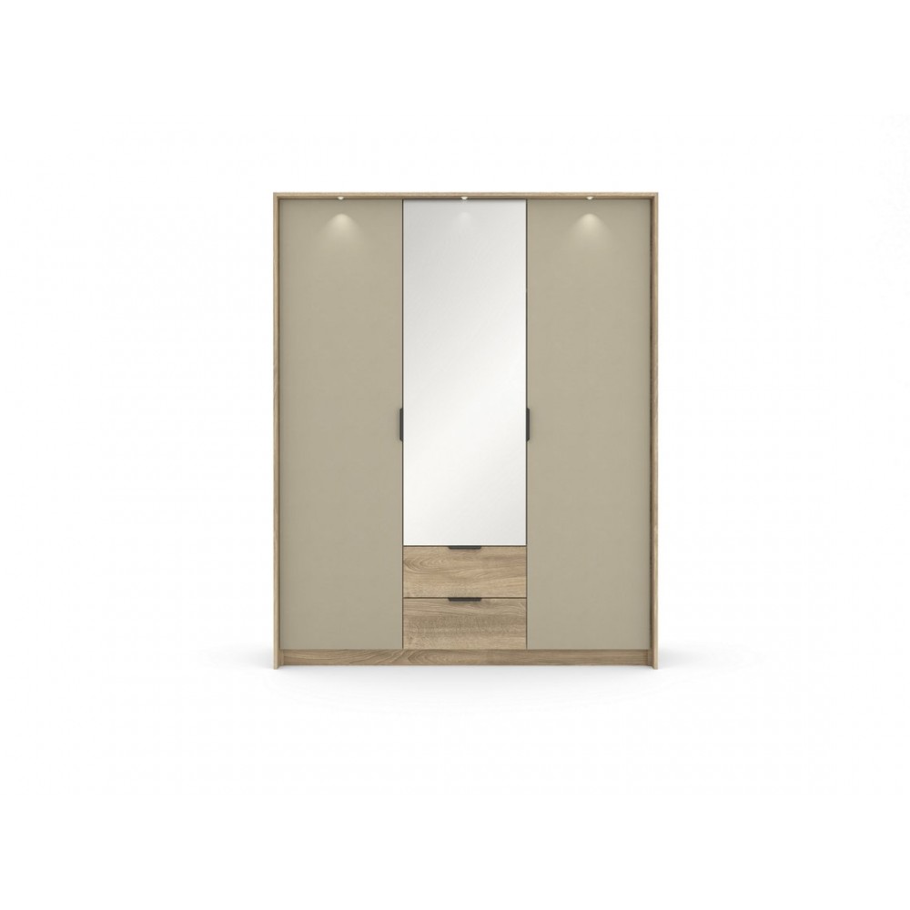 Шкаф для одежды Perfect Home Летто / Letto 3D2S/165 3-дверный Дуб терра темный/серый каменный (PFH-092040)