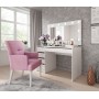 Стіл туалетний письмовий Perfect Home Ада / Ada 5S/120 з 5 шухядами Білий глянець (PFH-091306)