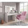 Стіл туалетний письмовий Perfect Home Ада / Ada 5S/120 з 5 шухядами Білий глянець (PFH-091306)