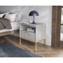 Тумба приліжкова Perfect Home Нова / Nova з 1 шухлядою і золотими ніжками S54 Сірий (PFH-091257)