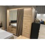 Шкаф полукупе Perfect Home Талли / Tally 4-дверный с зеркалом 4D2S/220 Дуб артизан/антрацит (PFH-091097)
