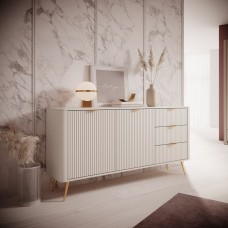 Комод Perfect Home Ланте / Lante 2-дверний з 3 шухлядами і золотими ніжками 2D3S/163 Беж (PFH-091180)