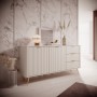 Комод Perfect Home Ланте / Lante 2-дверний з 3 шухлядами і золотими ніжками 2D3S/163 Беж (PFH-091180)