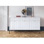 Комод Perfect Home Новая/Nova 3-дверный с 3 ящиками и черными ножками KSZ154 Белый (PFH-091240)