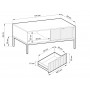 Стіл журнальний Perfect Home Нова / Nova з 2 шухлядами та чорними ніжками L104 Чорний (PFH-091262)