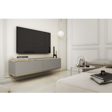 Тумба під телевізор навісна Perfect Home Оро / Oro 2-дверна RTV135 MDF Сірий (PFH-091357)