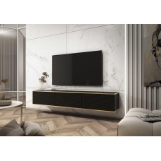 Тумба під телевізор навісна Perfect Home Оро / Oro 3-дверна RTV175 MDF Чорний (PFH-091367)