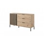 Комод Perfect Home Талли / Tally 1-дверный с 3 ящиками 1D3S/138 Дуб артизан/антрацит (PFH-091096)