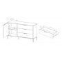 Комод Perfect Home Талли / Tally 1-дверный с 3 ящиками 1D3S/138 Дуб артизан/антрацит (PFH-091096)