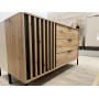 Комод Perfect Home Талли / Tally 1-дверный с 3 ящиками 1D3S/138 Дуб артизан/антрацит (PFH-091096)