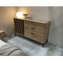 Комод Perfect Home Талли / Tally 1-дверный с 3 ящиками 1D3S/138 Дуб артизан/антрацит (PFH-091096)