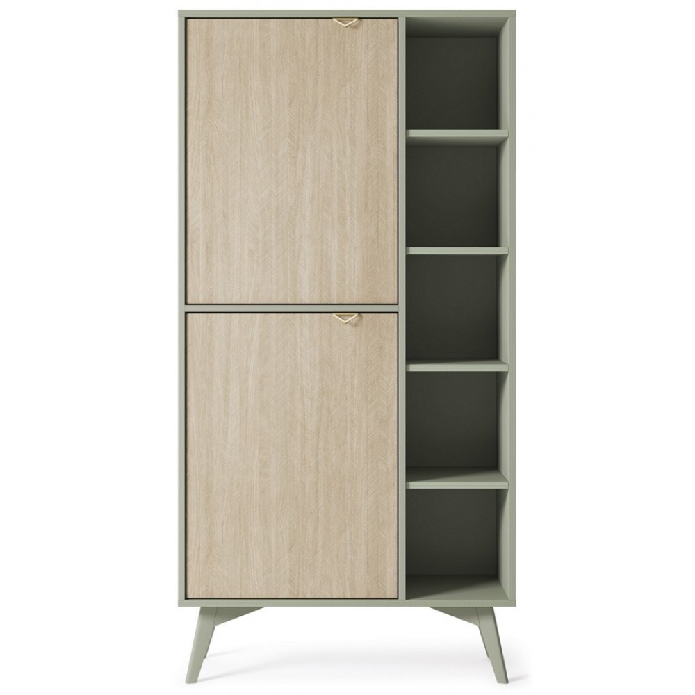 Стеллаж Perfect Home Форест / Forest RG80 2-дверный Эвкалипт/пихта сканди (PFH-091478)