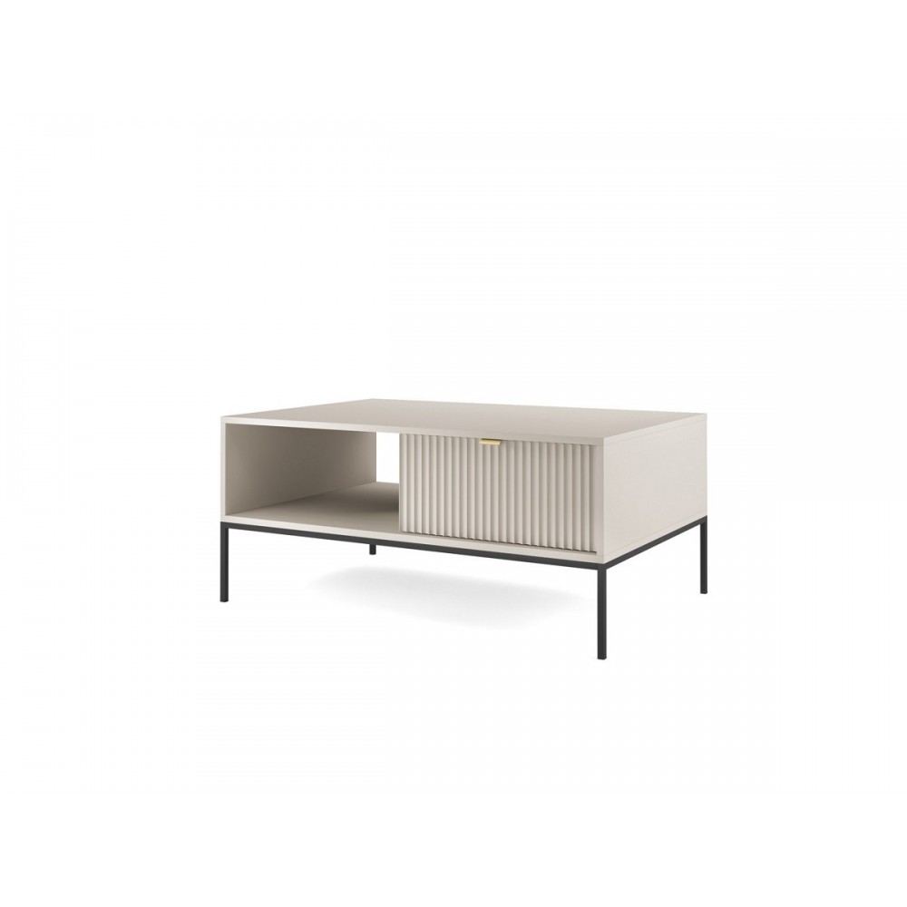 Стол журнальный Perfect Home Новая/Nova с 2 ящиками и черными ножками L104 Кашемир (PFH-091253)