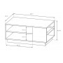 Стол журнальный Perfect Home 3Д / 3D 100 Белый/дуб золотой крафт (PFH-091043)