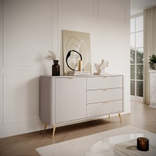 Комод Perfect Home Ланте / Lante 1-дверний з 3 шухлядами і золотими ніжками 1D3S/138 Беж (PFH-091116)