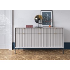 Комод Perfect Home Нова / Nova 3-дверний з 3 шухлядами і чорними ніжками KSZ154 Сірий (PFH-091242)