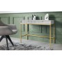 Стіл туалетний Perfect Home Нова / Nova з 2 шухлядами та золотими ніжками T104 Сірий (PFH-091269)