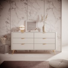 Комод Perfect Home Ланте / Lante з 6 шухлядами і золотими ніжками 6S/163 Беж (PFH-091105)