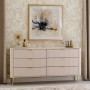 Комод Perfect Home Ланте/Lante с 6 ящиками и золотыми ножками 6S/163 Беж (PFH-091105)