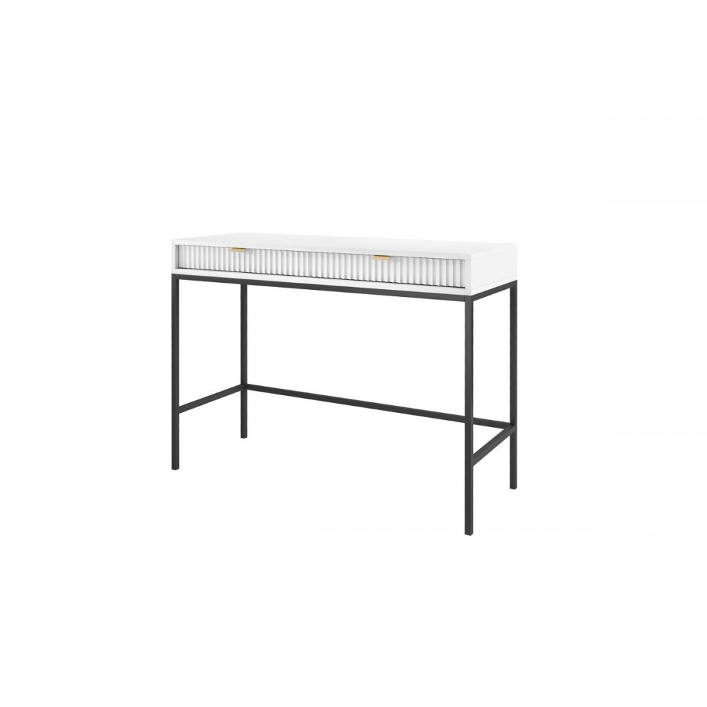 Стол туалетный Perfect Home Новая/Nova с 2 ящиками и черными ножками T104 Белый (PFH-091266)
