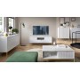Комод высокий Perfect Home Новая/Nova 2-дверный с золотыми ножками K104 Белый (PFH-091233)