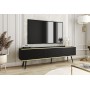 Тумба под телевизор Perfect Home Оро/Oro 3-дверная с черными ножками RTV175 MDF Черный (PFH-091346)