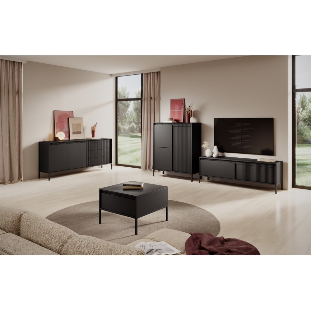 Комод Perfect Home Сенсо/Senso 2-дверный с 3 ящиками 2D3S/153 Черный (PFH-091135)