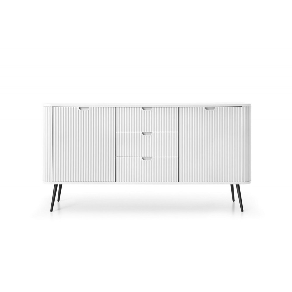 Комод Perfect Home Зова/Zova 2-дверный с 3 ящиками и черными ножками KSZ168 Белый (PFH-091279)