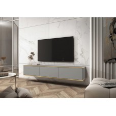 Тумба під телевізор навісна Perfect Home Оро / Oro 3-дверна RTV175 Сірий (PFH-091360)