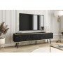 Тумба под телевизор Perfect Home Оро/Oro 3-дверная с черными ножками RTV175 Черный мрамор роял (PFH-091340)