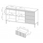 Комод Perfect Home Сенсо/Senso 2-дверный с 3 ящиками 2D3S/153 Беж (PFH-091107)