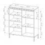 Комод высокий Perfect Home Сенсо / Senso 3-дверный 3D Черный (PFH-091134)