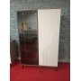 Витрина высокая с подсветкой Вичи / Vici WT103 2-дверная Орех/кашемир Perfect Home Польша (PFH-091278)