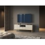 Тумба під телевізор Perfect Home Нова / Nova 2-дверна з 1 шухлядою і золотими ніжками RTV154 Кашемір (PFH-091228)