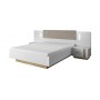 Тумбы прикроватные 2 шт. с подсветкой Perfect Home Арко / Arco с 4 ящиками 2S/60 Белый глянец/дуб грандсон (PFH-091049)