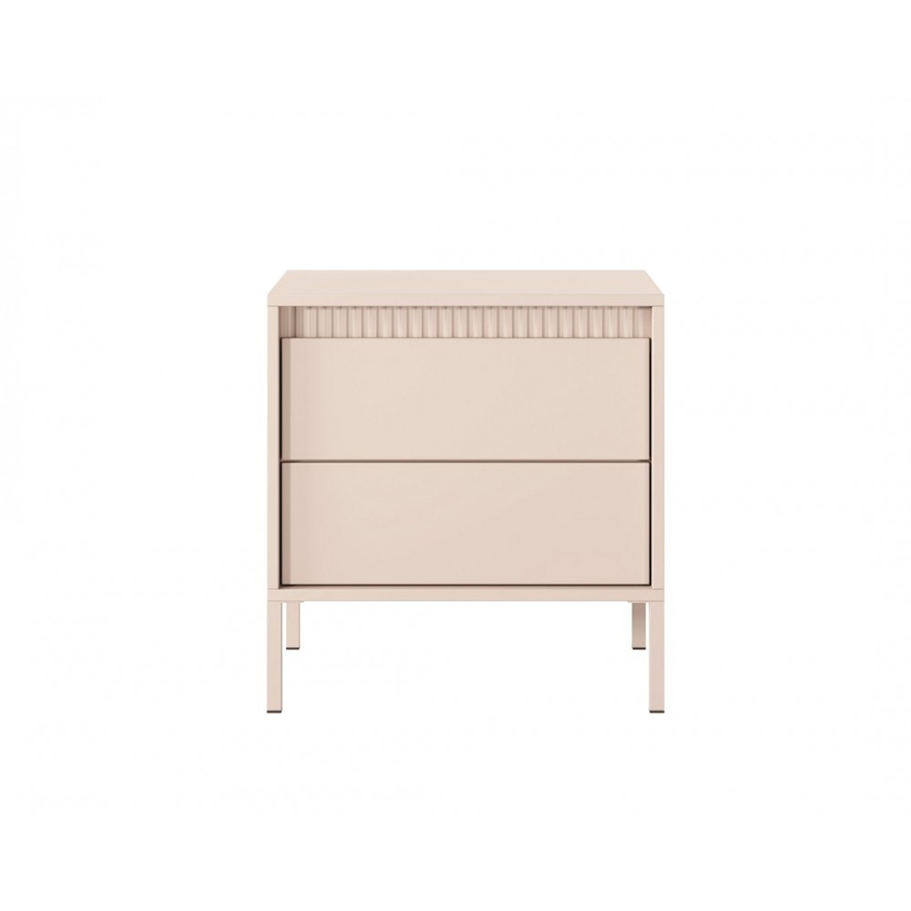 Тумба приліжкова Perfect Home Сенсо / Senso 2S/53 з 2 шухлядами Беж (PFH-092035)
