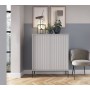 Комод високий Perfect Home Нова / Nova 2-дверний з чорними ніжками K104 Сірий (PFH-091234)