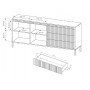 Комод Perfect Home Сенсо/Senso 2-дверный с 3 ящиками 2D3S/187 Беж (PFH-091108)