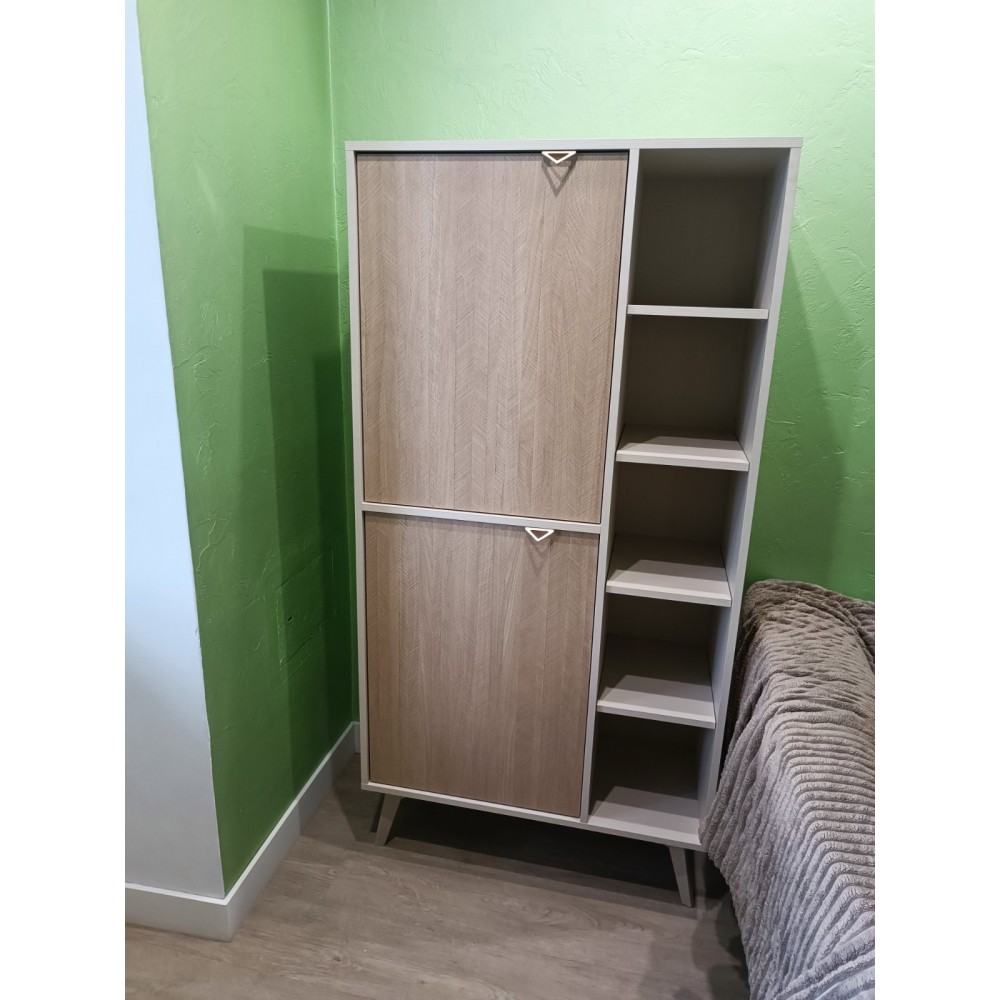 Стелаж Perfect Home Форест / Forest RG80 2-дверний Беж пісочний/ялиця сканді (PFH-091480)