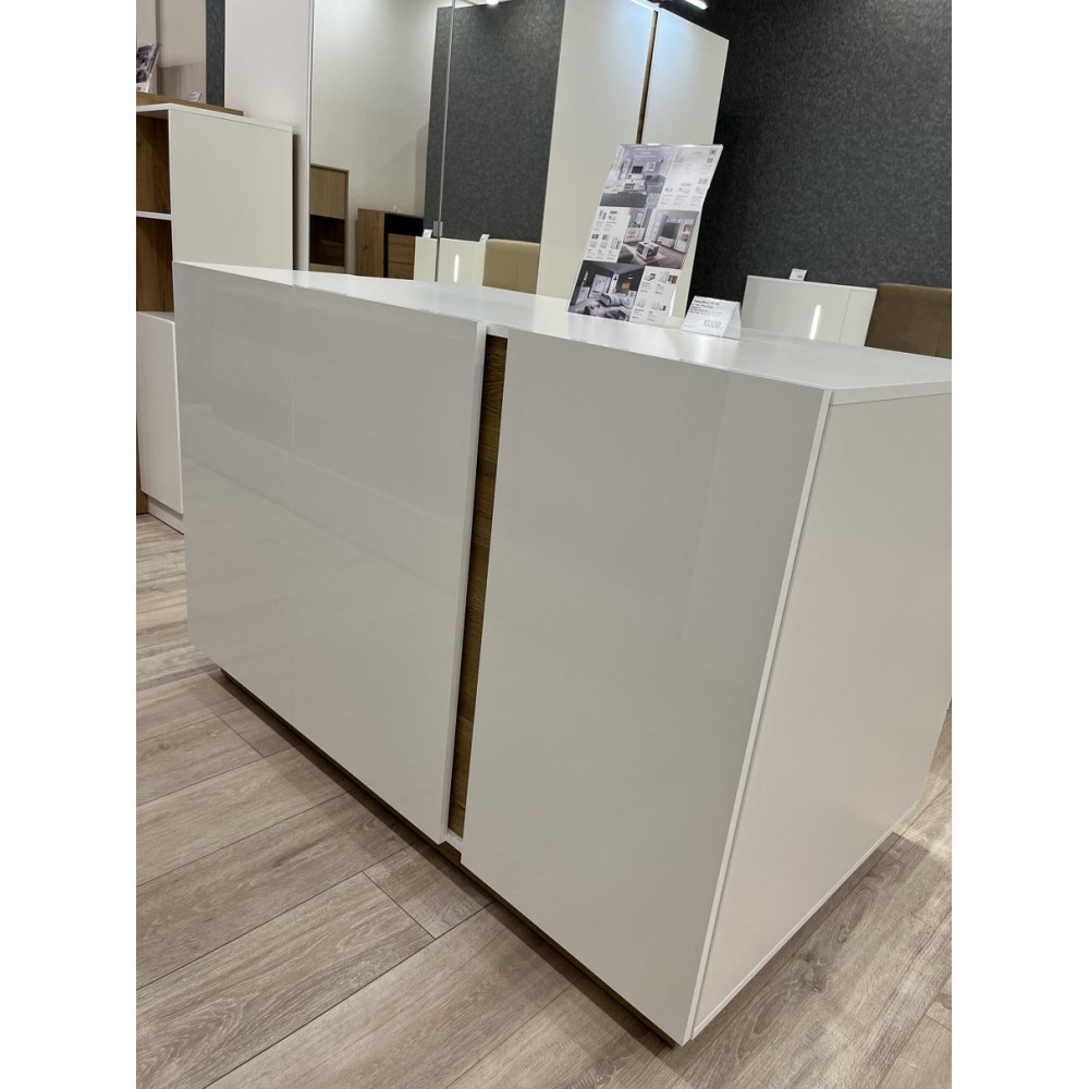 Комод Perfect Home Арко / Arco 3-дверний 3D/138 Білий глянець/дуб грандсон (PFH-091033)