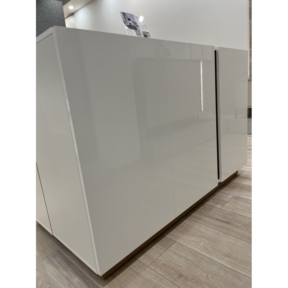 Комод Perfect Home Арко / Arco 3-дверний 3D/138 Білий глянець/дуб грандсон (PFH-091033)