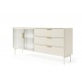 Комод с подсветкой Perfect Home Луми / Lumi 2D3S/181 2-дверный с 3 ящиками Кашемир (PFH-091387)